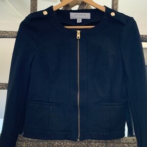 Marc New York Chic Cropped Black Women's Blazer with Gold Accents